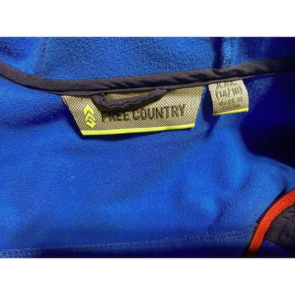 Free Country Zip Up Hoodie Jacket Youth Size 14-16 XXL Softshell Blue & Black - Picture 7 of 7